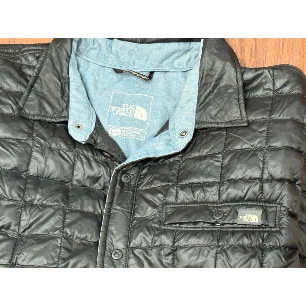 The North Face Reyes ThermoBall Insulated‎ Button Shirt Jacket Black Men L C916